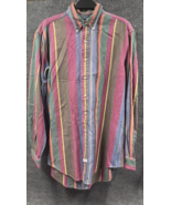 VTG Ralph Lauren Shirt Mens Large Multicolor Striped Cotton Button Down LS - £21.85 GBP