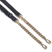 Michael Kors Handbag Replacement Strap 51&quot; Navy Blue Leather Gold Chain ... - £20.66 GBP