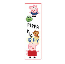 PPEPA PPIG Grosgrain Ribbon Counted Cross Stitch Pattern Chart BookMark - £3.12 GBP