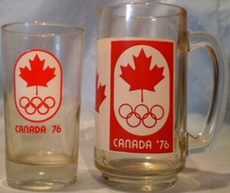 1976 Montreal Olympics Glass &amp; Glass Mug - $10.00