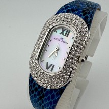 Anne Klein Quartz Watch 10/7171 Women Silver Leather MOP Rhinestone New ... - $23.74