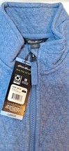 Eddie Bauer Blue Sweater Women&#39;s Large Quilted 1/2 Zip Heathered Pullover NWT - $14.25