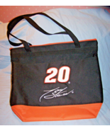 Unused Tony Stewart #20 NASCAR Black & Orange Zippered Tote Bag w/Inside Pockets - $18.50