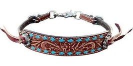 Showman Leather Wither Strap w/ Teal Rawhide Equipment - $149.00