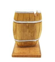 Barrel Glasses Sunglass Rest Holder Peepers Carved Solid Wooden Stand 4"... - $9.49