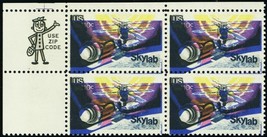 1529, Mint NH 10¢ Shifted Well Down Zip Block Skylab Stamps - Stuart Katz - $175.00