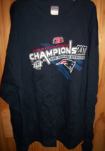 Football NFL Men Clothes 2XL New England Patriots T-Shirt 2007 AFC Champion Top - £14.42 GBP
