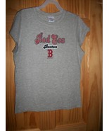 MLB Women Clothes Large Boston Red Sox Adult Baseball Shirt Gray Base Ba... - £12.62 GBP