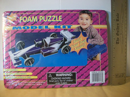 Toy Gift Foam Puzzle Kit Drag Racer Model Set Hot Rod Race Car Building Activity - $7.59