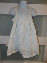 Mini Boden Adjustable Sleeveless White Lined Top Size 7/8Y Girl&#39;s EUC - £15.97 GBP