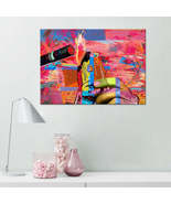 Abstract pink cigarette canvas painting bedroom painting - $308.43 MXN+