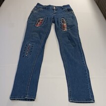 Watch LA LP8408 Women’s Blue Cotton Blend Button Fly Jeans Size 9  image 10