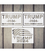 3PCS Trump 2024 Stencils for Painting on Wood, Signs, Walls, Flags, Bann... - $15.13