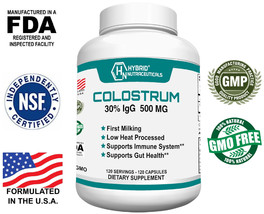 Bovine Colostrum Capsules 500mg 30% IgG Healthy, Immune Response, Gut Health - £19.27 GBP