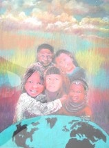 2002 Hand S/N Chisseko Kondowe Kenya Young At Art Pastel Artwork - £396.37 GBP