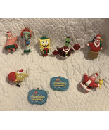 SPONGEBOB Collector 9 mini Ornaments mixed Lot Christmas Nickelodeon 200... - $559.76 MXN