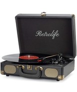Vintage Suitcase Turntable with Bluetooth &amp; USB With Built In Speakers N... - $61.04 CAD