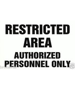 RESTRICTED AREA AUTHORIZED PERSONEL ONLY 7&quot; x 10&quot; VINYL Sticker Sign MAD... - €28,74 EUR