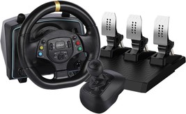 NBCP Racing Wheel Gaming Steering 1080 Driving Sim Car Simulator Pedals Gear - £261.88 GBP