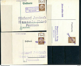 Germany Occ Poland WWII 3 Cards Overprinted w German name of the city (10) 12330 - £7.91 GBP