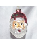 Blown Glass Santa Head Ornament - $5.93