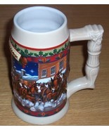 2003 CERAMARTE BUDWEISER OLD TOWNE HISTORY XMAS STEIN - $27.09