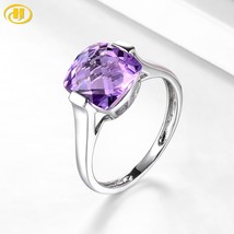 Stock Clearance Natural Amethyst Sterling Silver Rings 5.5 Carats Genuine Gemsto - £56.69 GBP