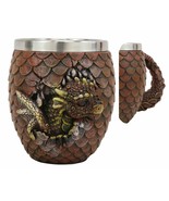 Ebros Medieval Elemental Red Dragon Scale Egg With Wyrmling Mugs (Fire Red) - $26.99