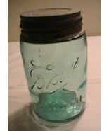 Vintage Green Pint Ball Mason Jar with Zinc Lid - $18.80
