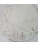 Vintage Fleur de Lis 11 Inch Square Napkin Set of 4 Kitchen &amp; Bar - $473.42 MXN