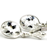 SE001, 8x6mm Silver Topaz, 925 Sterling Silver Leverback Earrings - £41.59 GBP