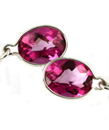 SE005, 8x6mm Pure Pink Topaz, 925 Sterling Silver Threader Earrings - £63.58 GBP