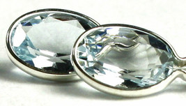 SE005, 8x6mm Aquamarine, 925 Sterling Silver Threader Earrings - $118.25