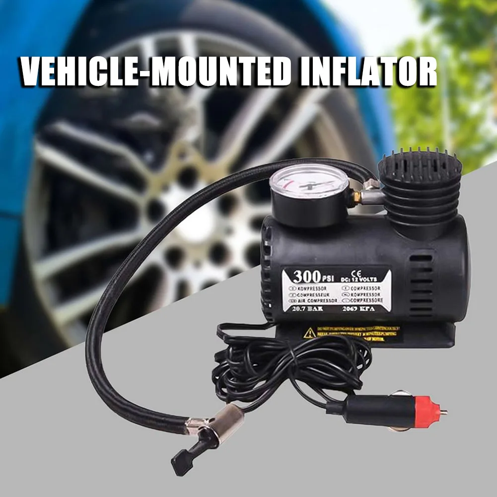 Portable 12V Mini Air Compressor Inflator for Car, Bicycle, and Ball - £16.86 GBP