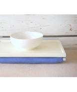 Laptop Stand, Lap Desk or wooden Breakfast serving Tray - L size- Off Wh... - £44.87 GBP