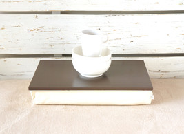 I- Pad stable table or Laptop Lap Desk without edges - Greyish brown with Ivory  - $49.00