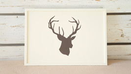 Lap Desk - Hand painted Deer head - Antler - on Desk - Custom Order - £63.94 GBP