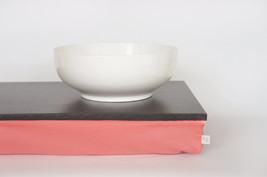 Bed tray or Laptop Lap Desk without edges - Graphite grey with light cotton mix  - $49.00