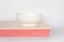 Bed tray or Laptop Lap Desk without edges - soft peach with light cotton mix fab - $49.00