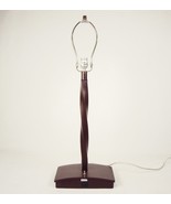 Mahogony Table/Desk Lamp ~ Twisted Wood Column w/Power Outlet On Base #2... - $68.55