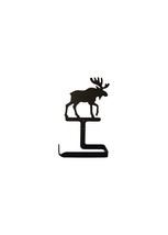 Wrought Iron Toilet Paper Tissue Holder Moose Animal Bathroom Wall Decor... - $19.34