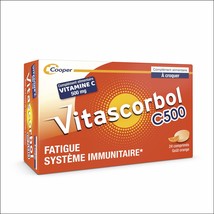 Vitamin C 500mg-Vitascorbol by Cooper-Pack of 24 Chewable Tablets - £17.70 GBP