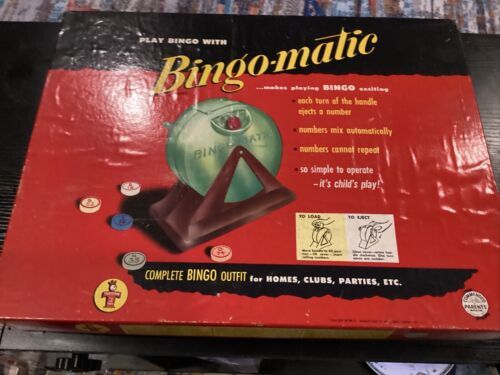 Primary image for Rare VTG Board Game 1954 Transogram Bingo-matic Classic Family Night Bingo 3173 