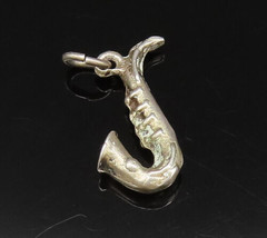 925 Sterling Silver - Vintage Saxophone Instrument Charm Pendant - PT21681 - $23.32