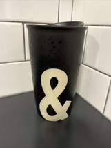 Starbucks Ampersand &amp; Matte Black Splatter Ceramic Tumbler Traveler Mug 12oz - £30.52 GBP