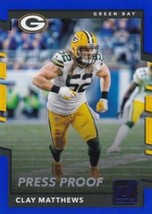 2017 Donruss Press Proof Blue #103 Clay Matthews NM-MT Packers - £1.29 GBP