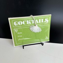 Vintage Cocktail Invitations CR Gibson Finch Handprints Hand Screened FC574 - $9.28