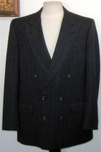 Euc   Burberrys&#39; Charcoal Wool Double Breasted Jacket   Size 40 - £30.14 GBP