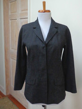 EUC - Stunning EMANUEL UNGARO Charcoal Gray Wool Blend 2- Button Jacket ... - $37.39