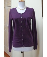 EUC - APT. 9 Heather Purple 100% Cashmere Cardigan/Sweater - Size S - Stunning! - $28.04
